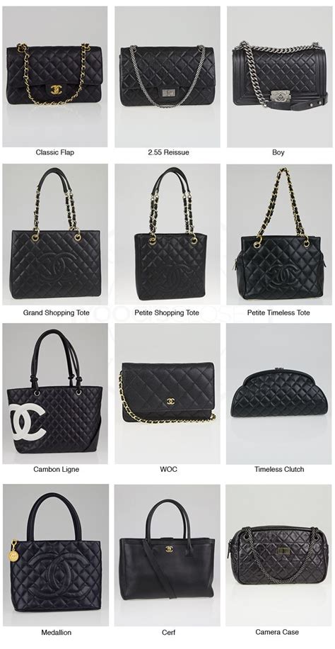 chanel bag style names|chanel bag names list.